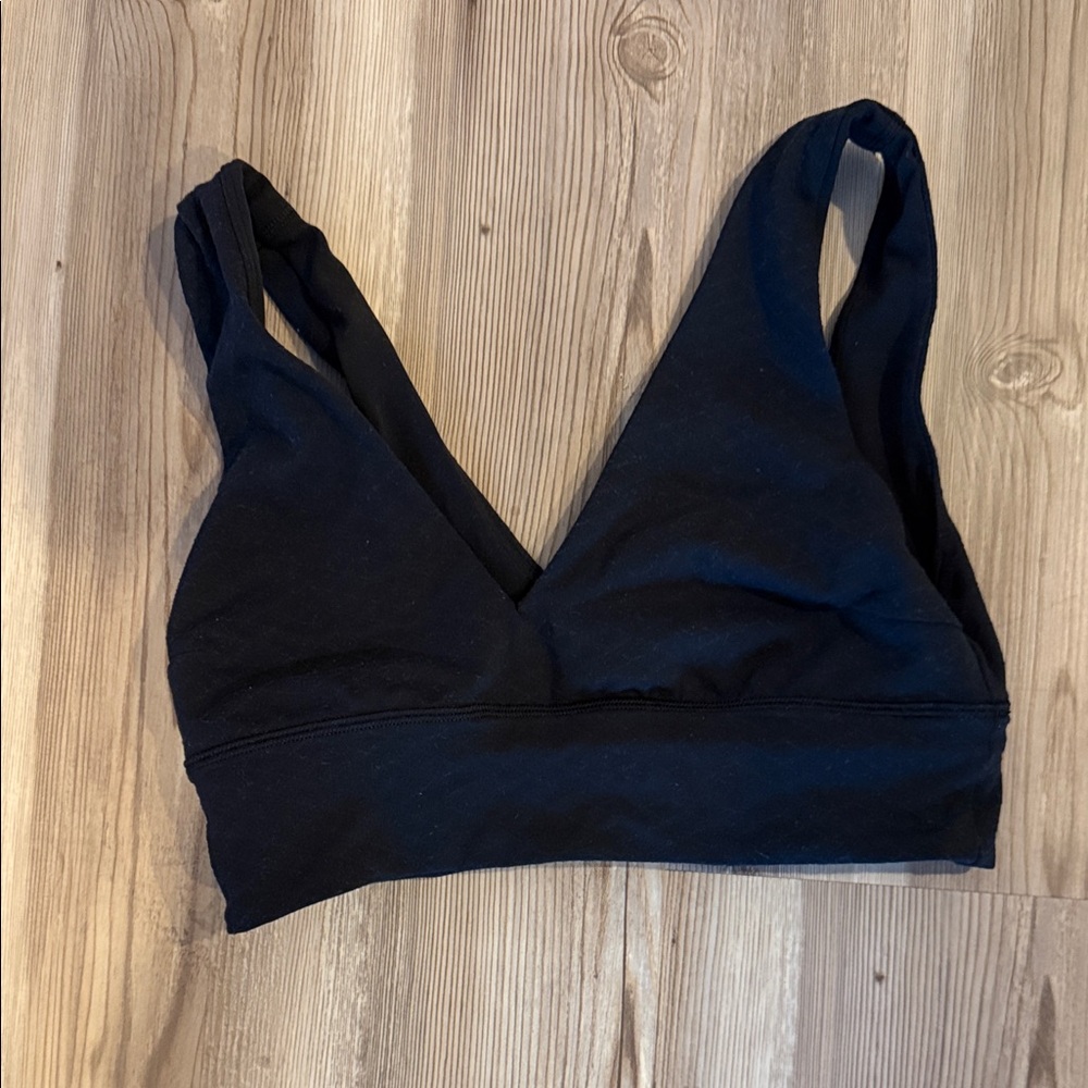 lululemon athletica Black V-Neck Bralette